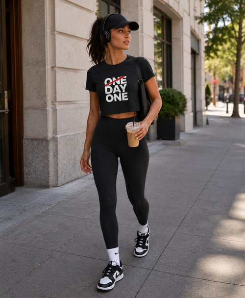 "Day One" Women's Crop Tee