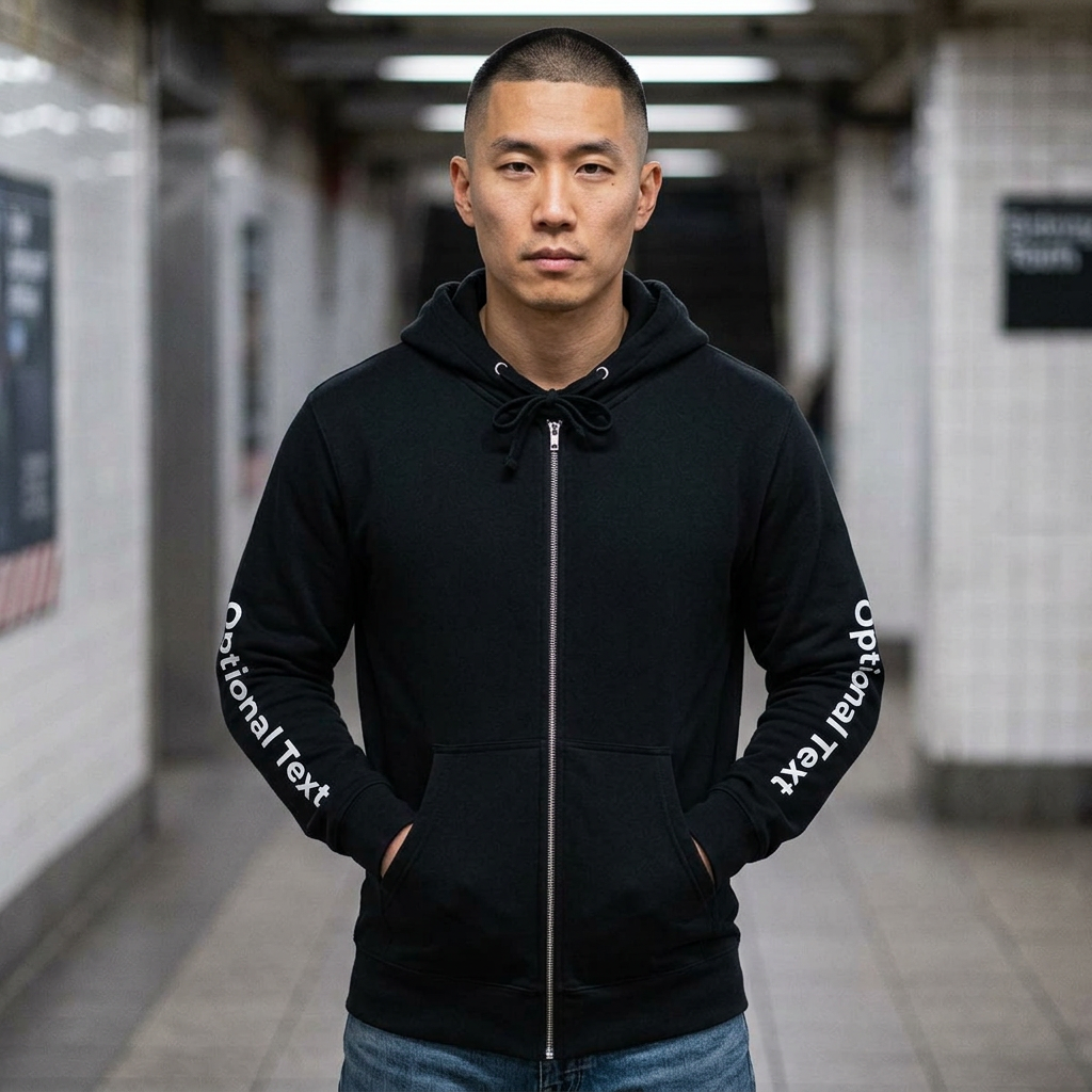 "Designed by You"  — Zip-Up Hoodie Graphic Fleece Zip Hoodie