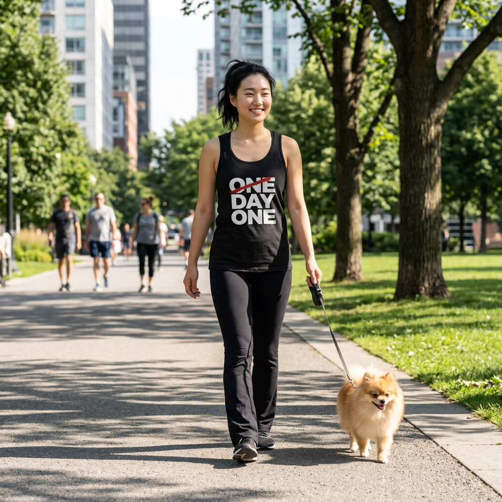 Motivational "One Day One" Tank Top — Minimal Workout & Daily Grind Tee
