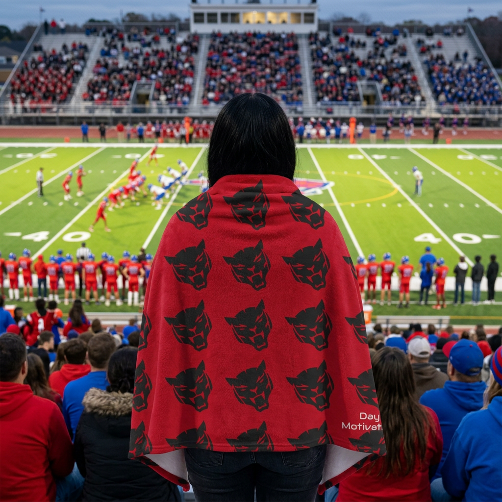 Red Velveteen Plush Blanket — Black Panther Stadium Blanket