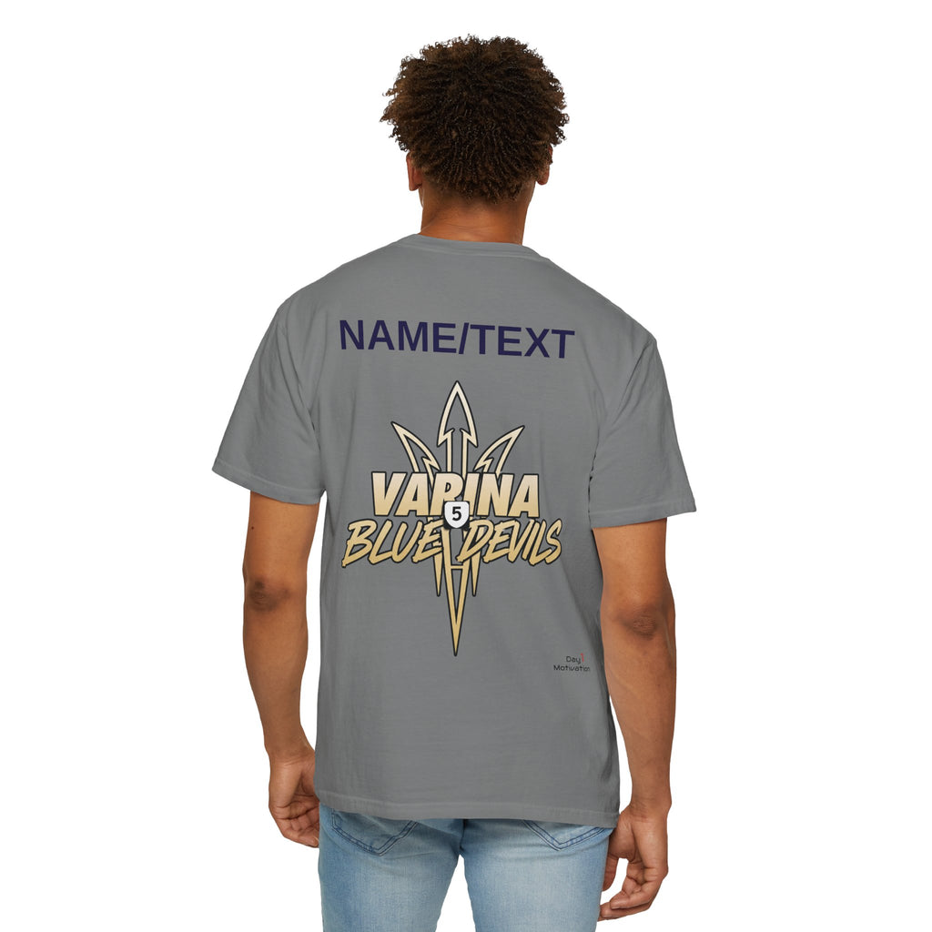 Varsity ‘VARINA’ Blue Devils T-Shirt — Victory, Attitude, Respect, Integrity, Never Quit, Ambition