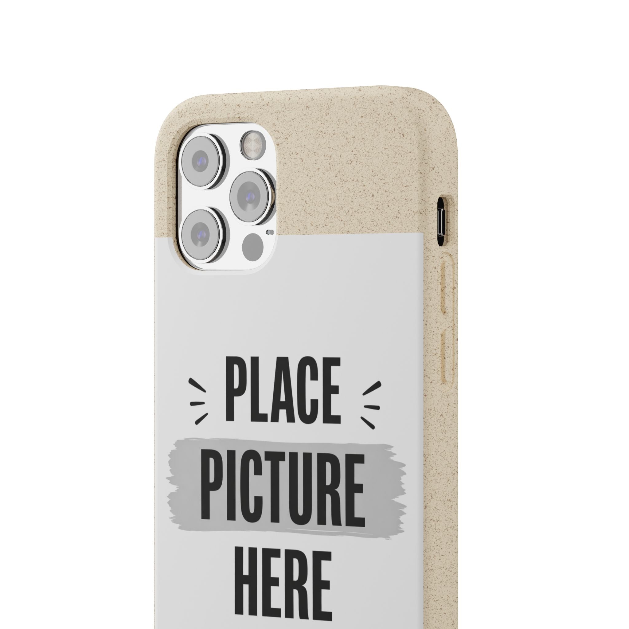 Biodegradable Phone Case — Eco-Friendly Customizable "Place Picture Here" Design