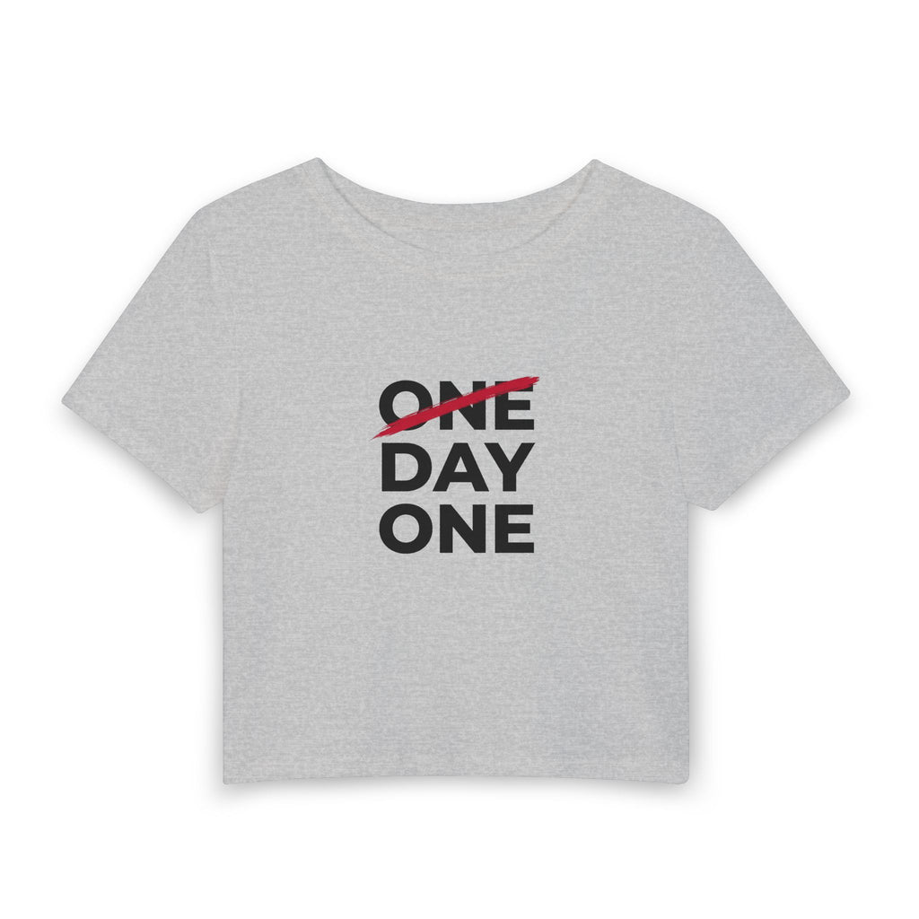 "Day One" Women's Crop Tee