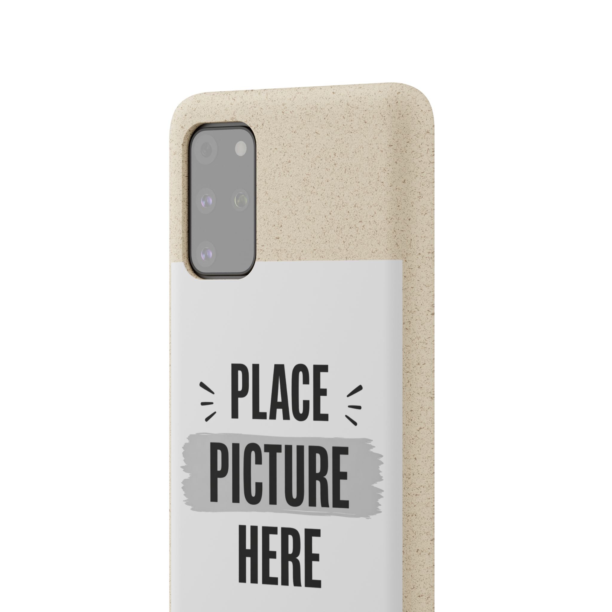 Biodegradable Phone Case — Eco-Friendly Customizable "Place Picture Here" Design