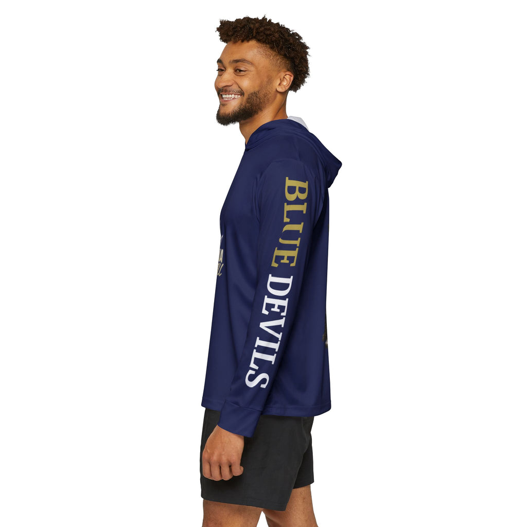 Varina Blue Devels Route 5 Footbal Warmup Hoodie (AOP) - Navy