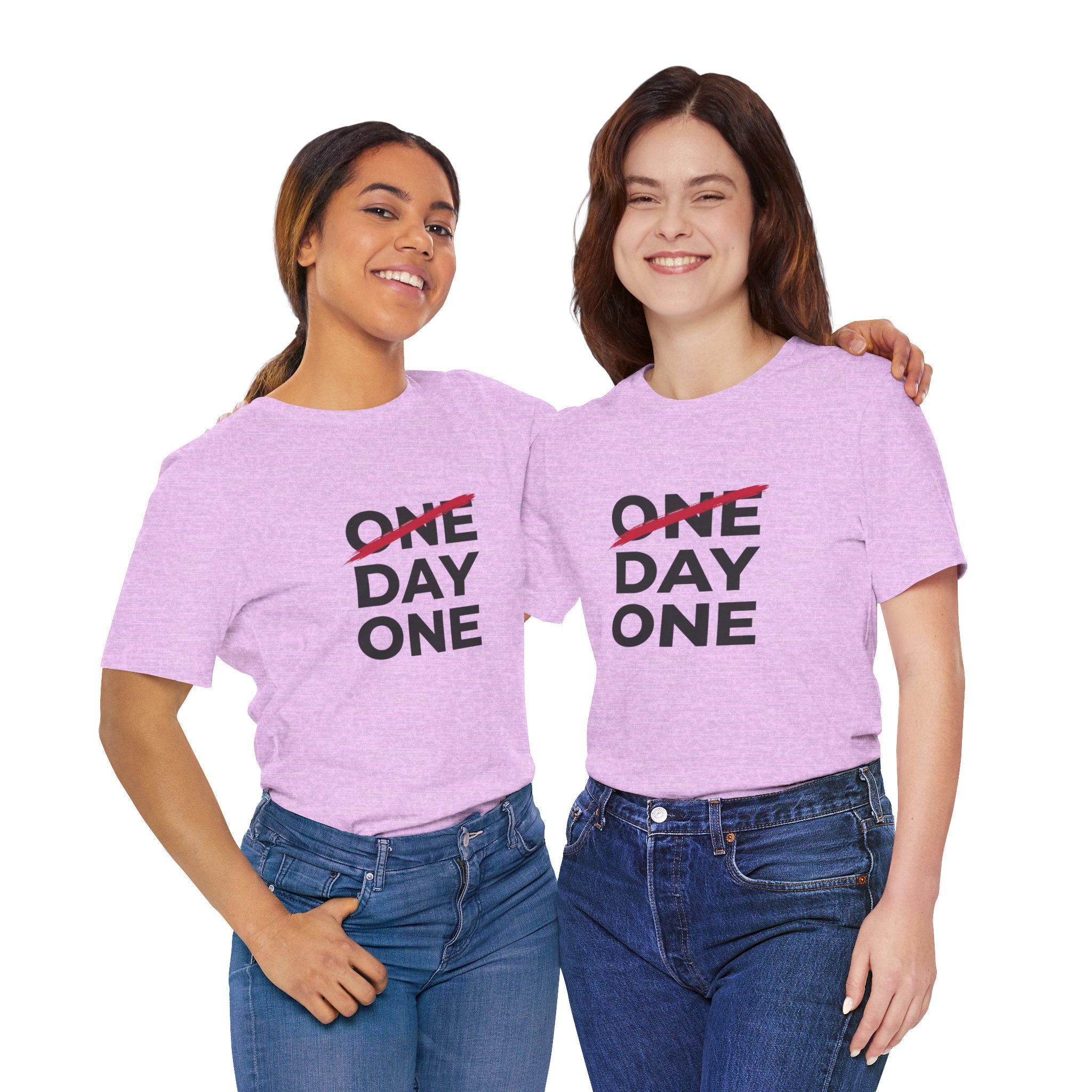 “Day One” Unisex Tee - Black Text