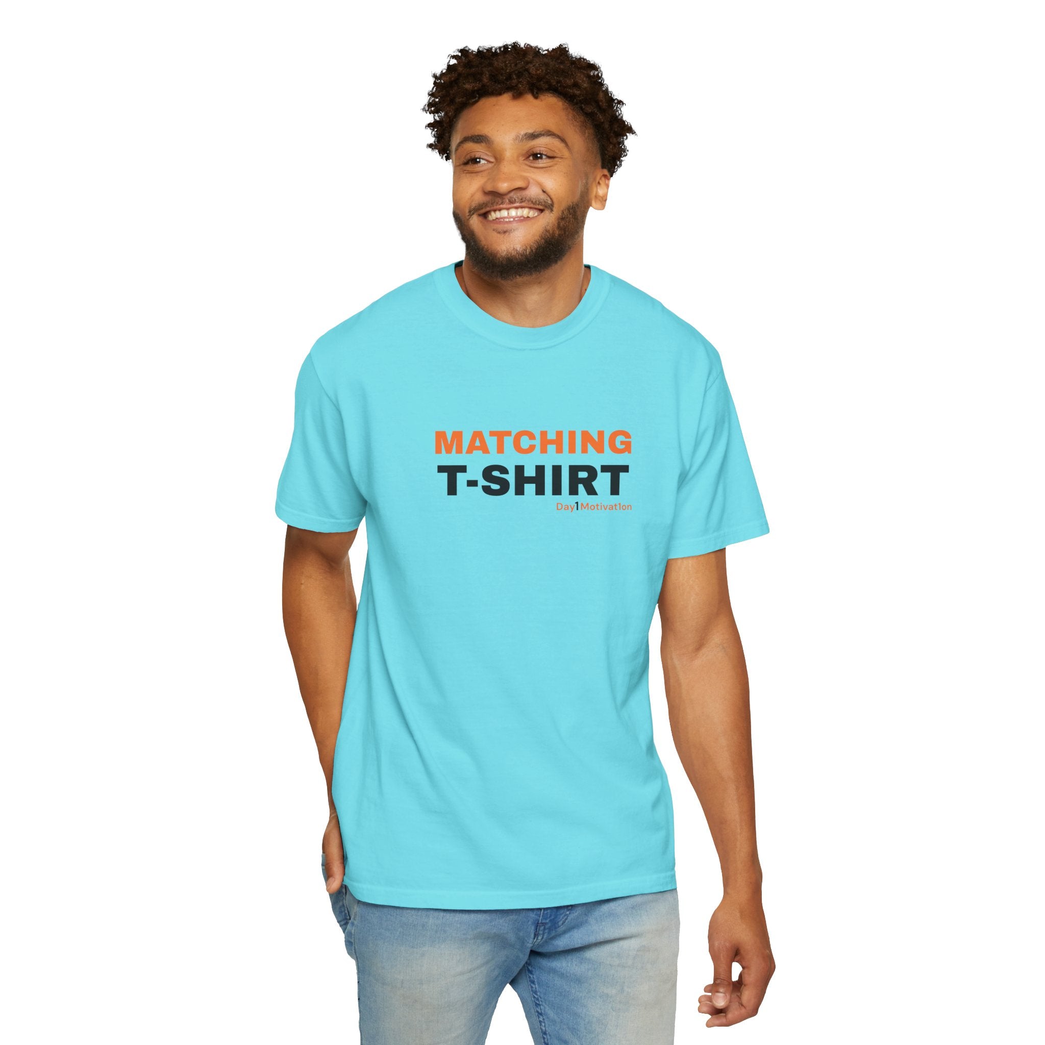 "Matching T-Shirt" | Unisex Graphic Tee with Orange and Black Text