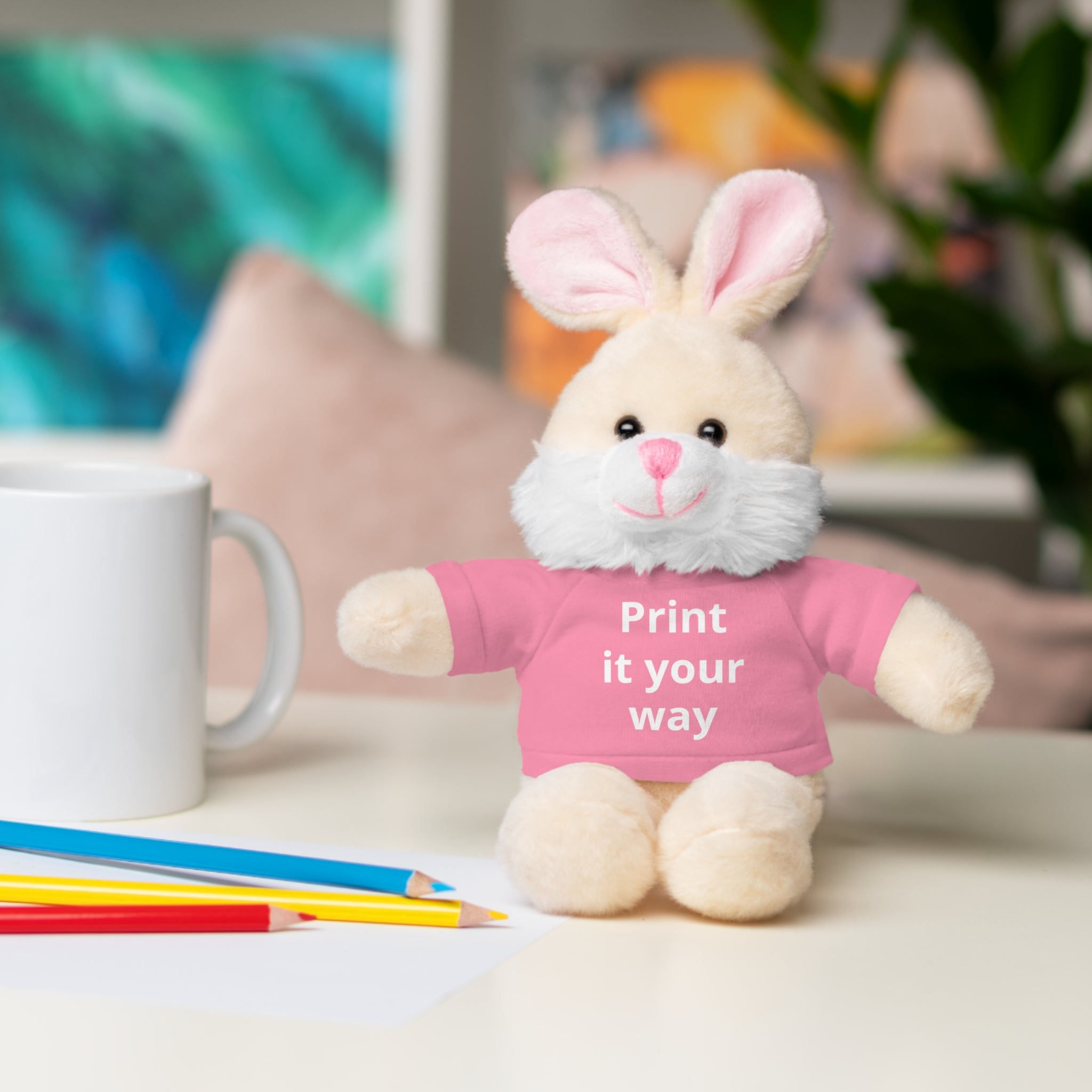 Custom T-Shirt Stuffed Animal  — Personalized with 'Print it your way' Tee