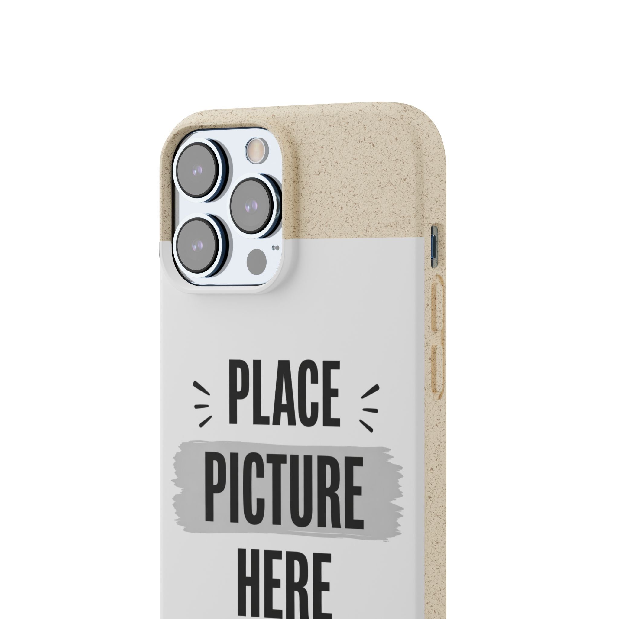 Biodegradable Phone Case — Eco-Friendly Customizable "Place Picture Here" Design
