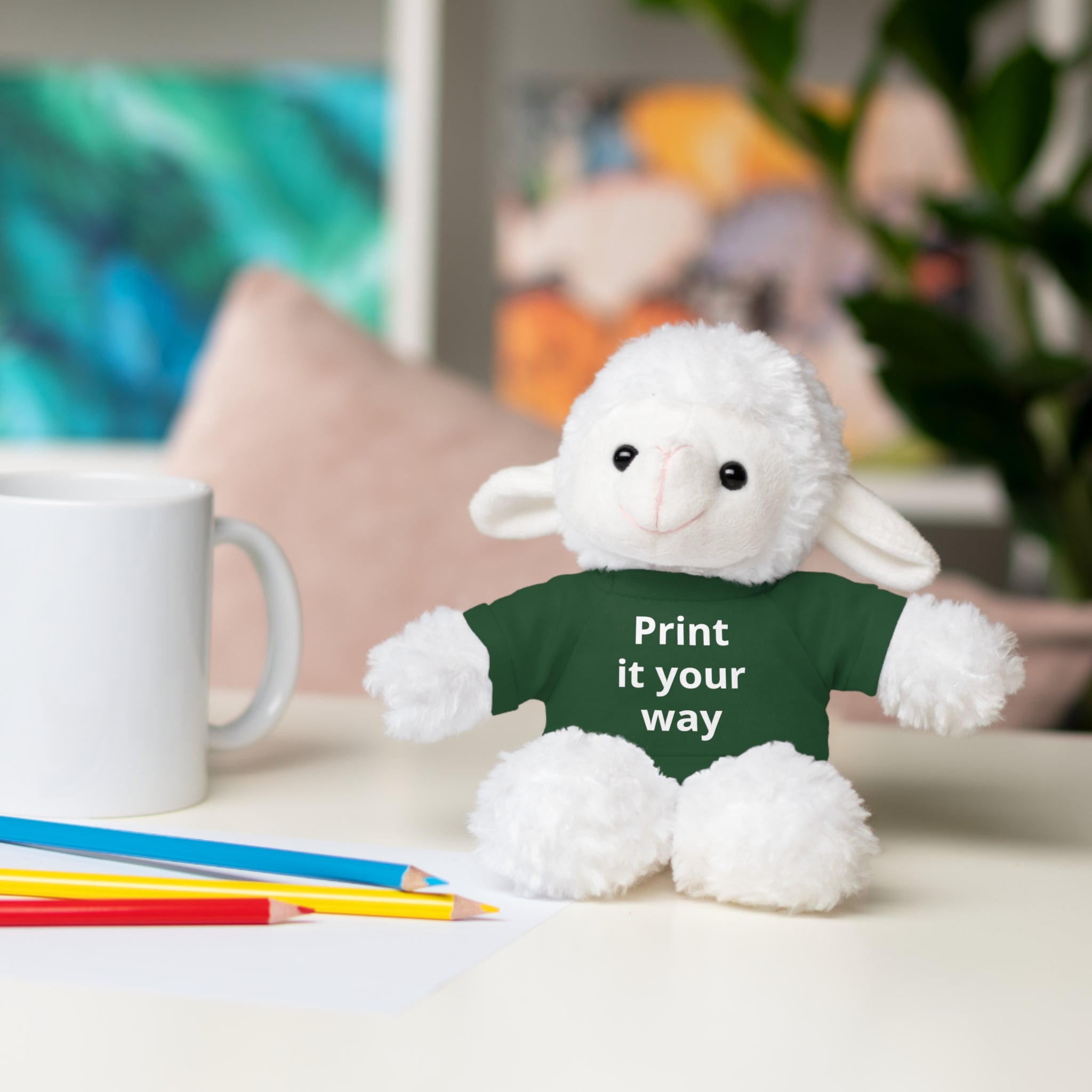 Custom T-Shirt Stuffed Animal  — Personalized with 'Print it your way' Tee