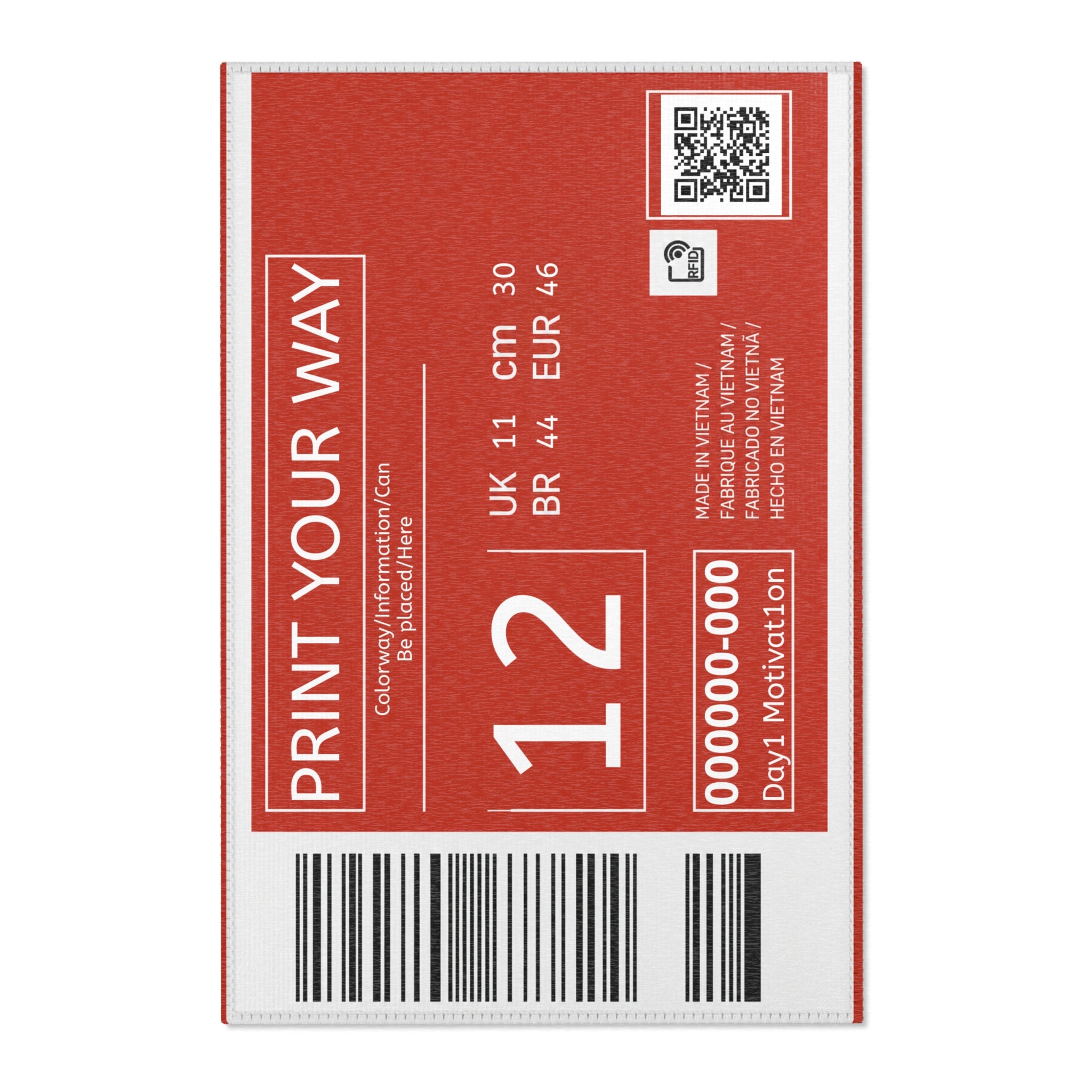 Custom Sneaker Box Label Area Rug