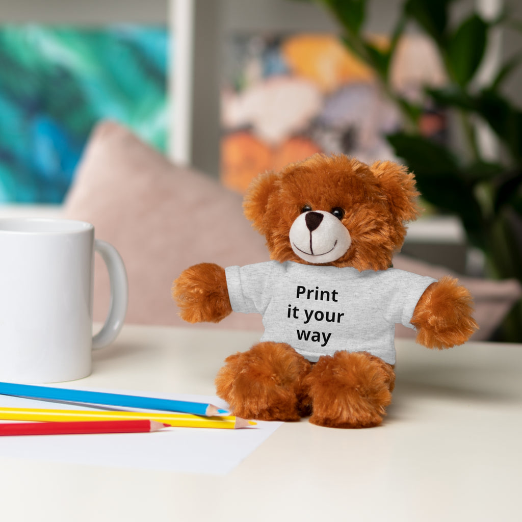 Custom T-Shirt Stuffed Animal  — Personalized with 'Print it your way' Tee