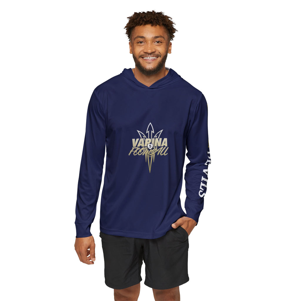Varina Blue Devels Route 5 Footbal Warmup Hoodie (AOP) - Navy
