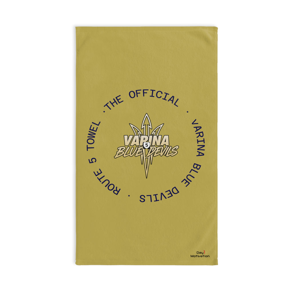 Varina Blue Devils Route 5 Hand Towel — Gold & Navy School Spirit Sports Towel