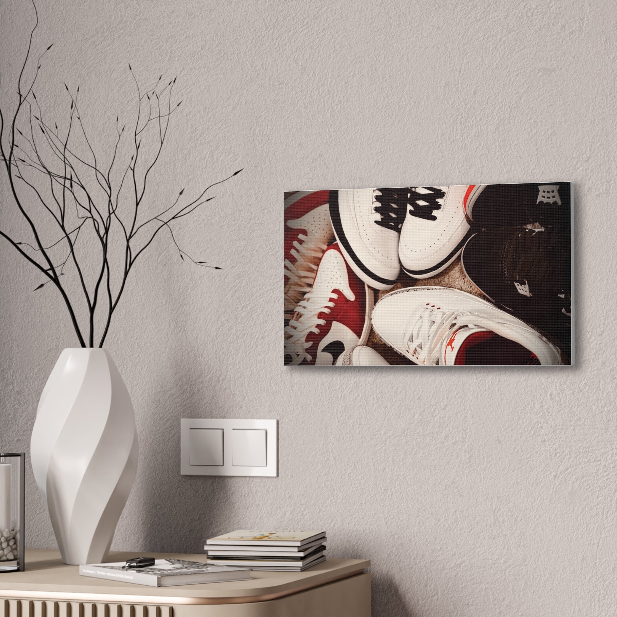 Sneaker Canvas Wall Art - Stretched 0.75" Shoe Print