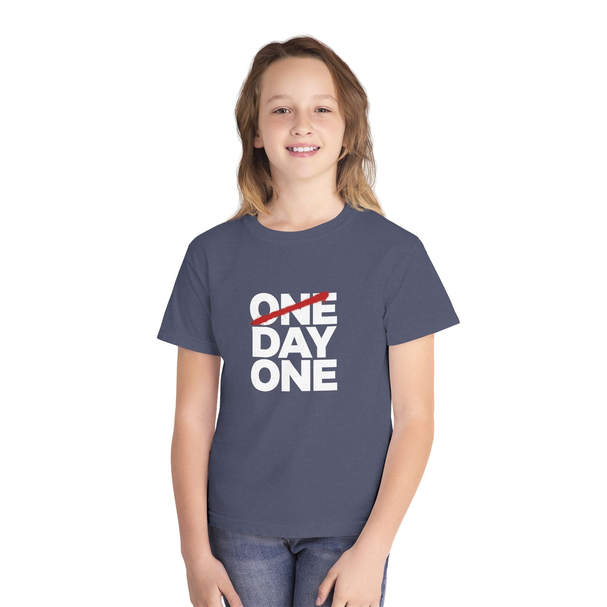 "Day One" Youth Tee — Motivational Graphic Tee