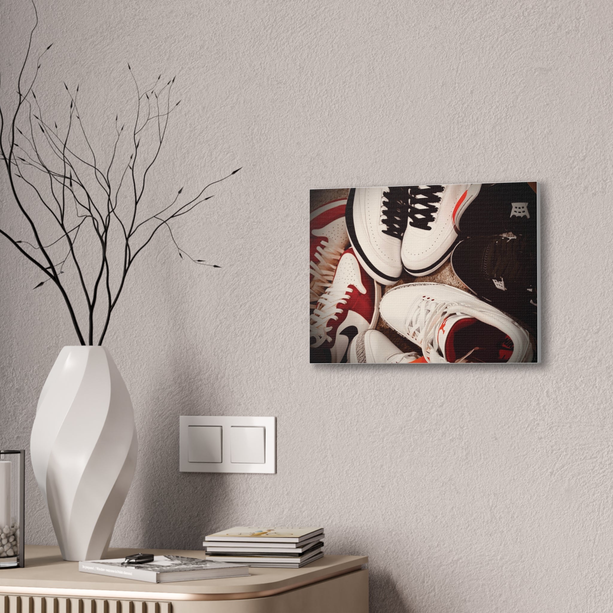 Sneaker Canvas Wall Art - Stretched 0.75" Shoe Print