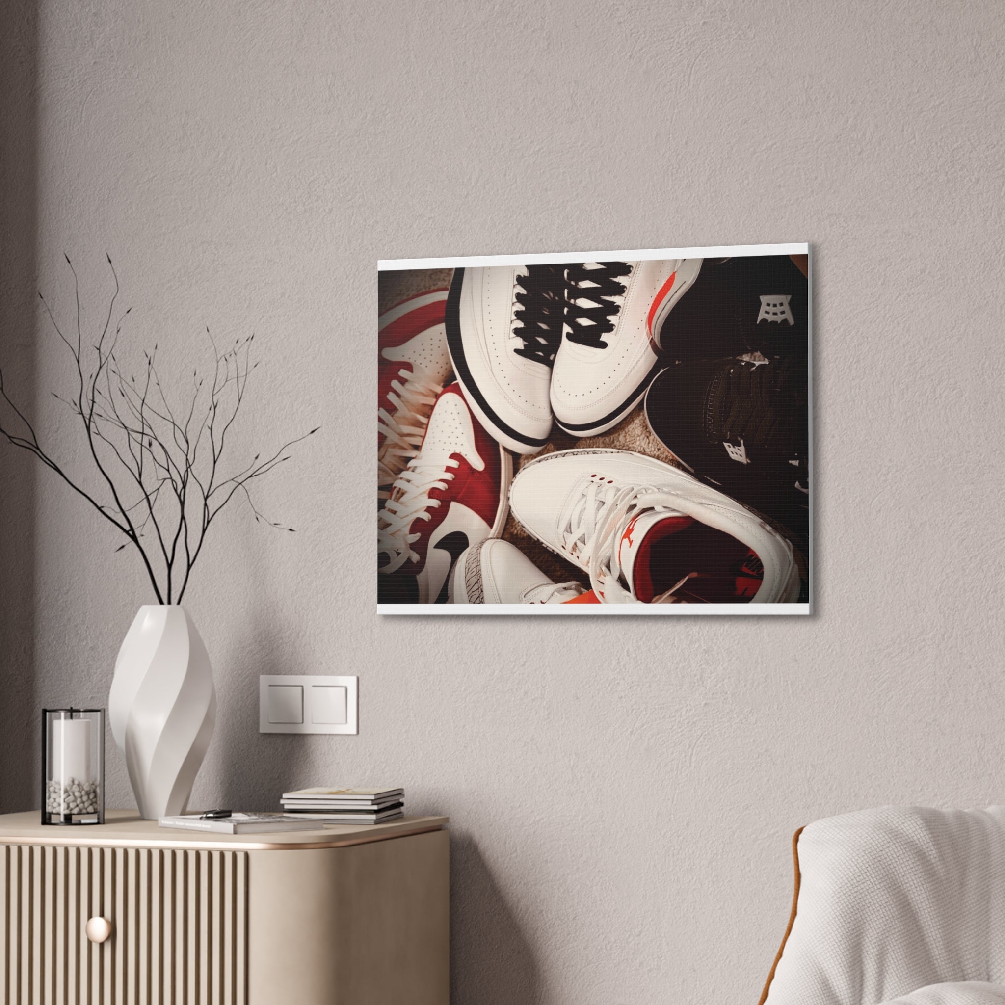 Sneaker Canvas Wall Art - Stretched 0.75" Shoe Print