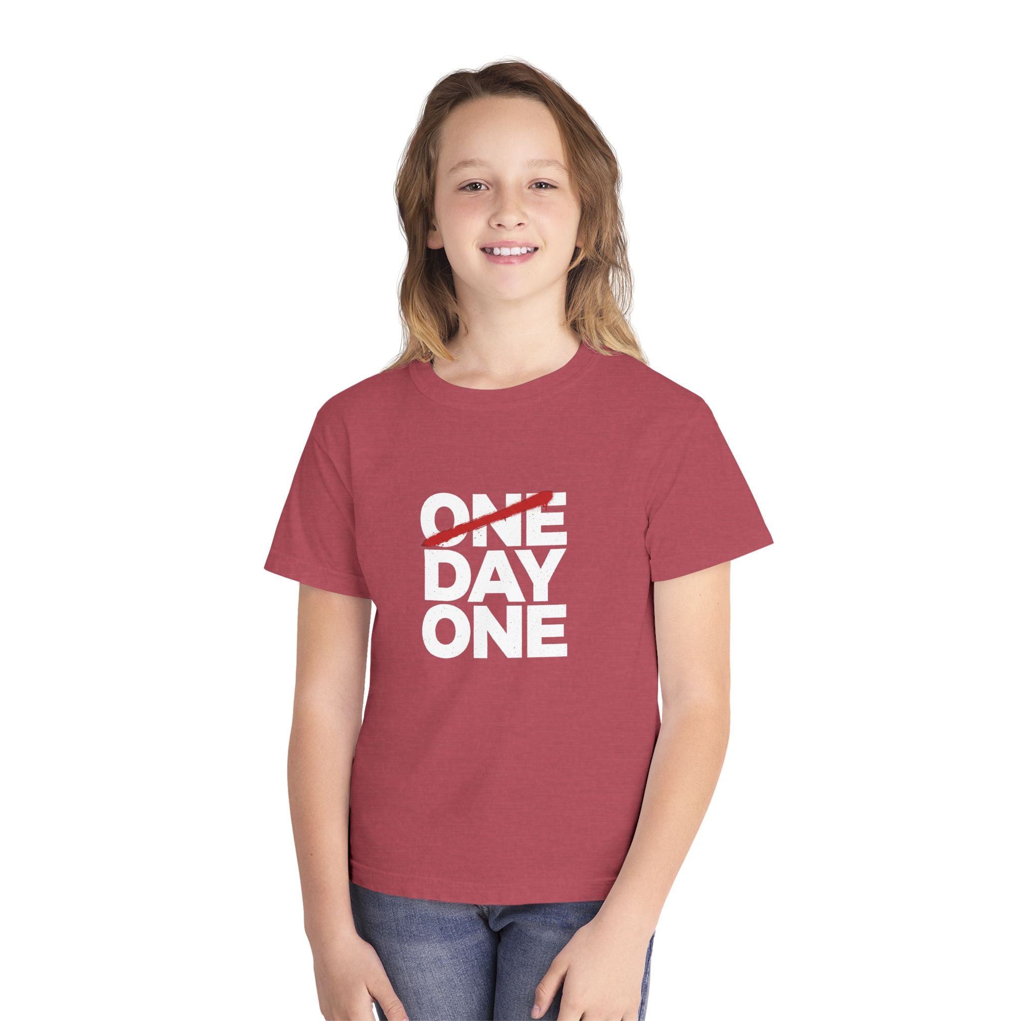 "Day One" Youth Tee — Motivational Graphic Tee