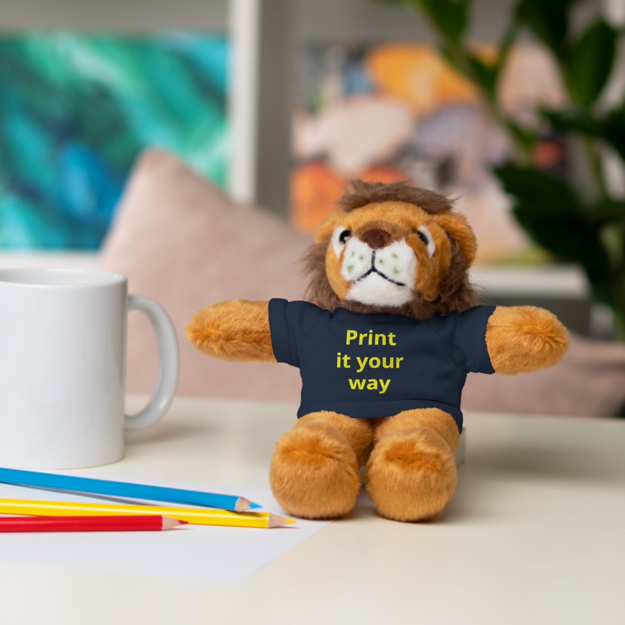 Custom T-Shirt Stuffed Animal  — Personalized with 'Print it your way' Tee