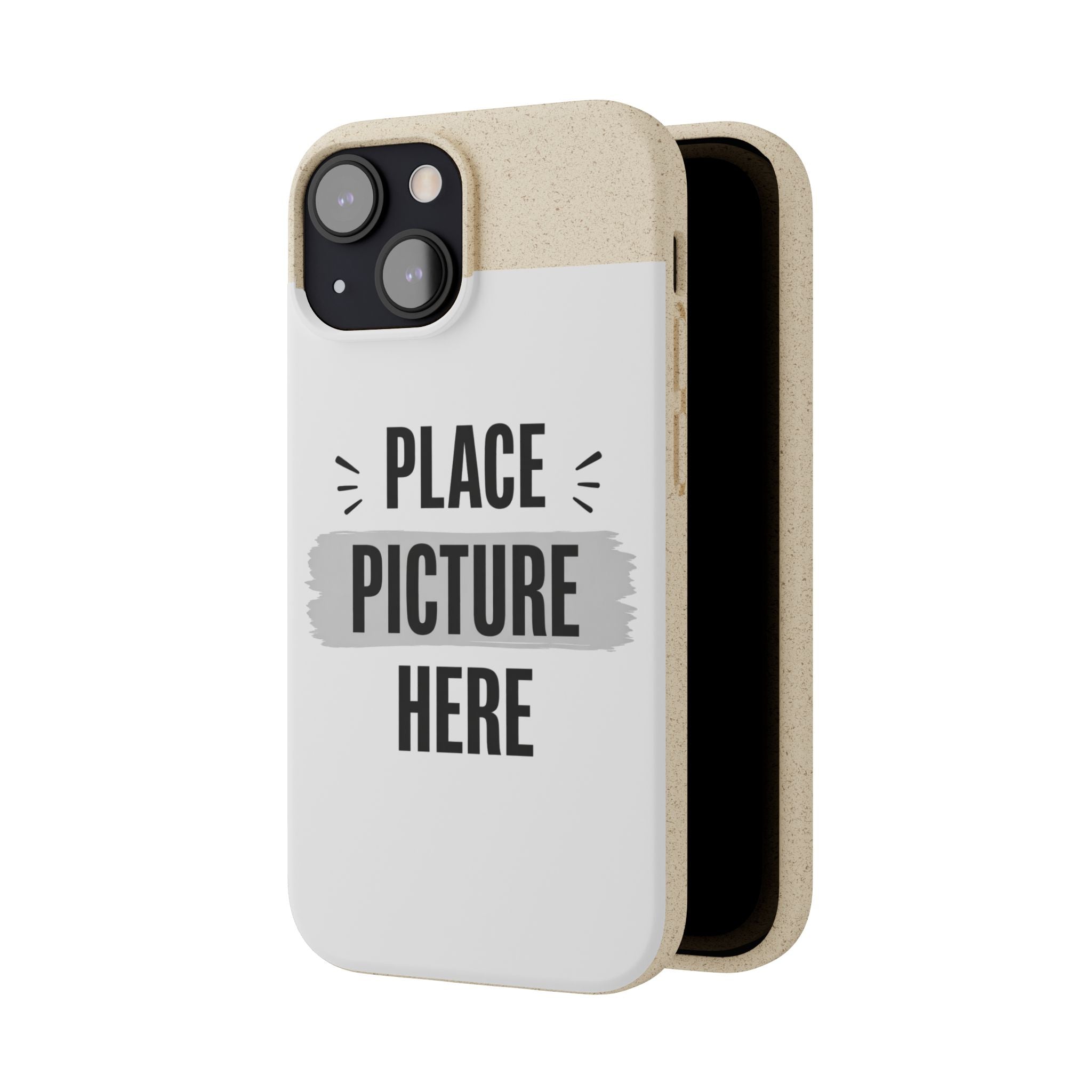 Biodegradable Phone Case — Eco-Friendly Customizable "Place Picture Here" Design