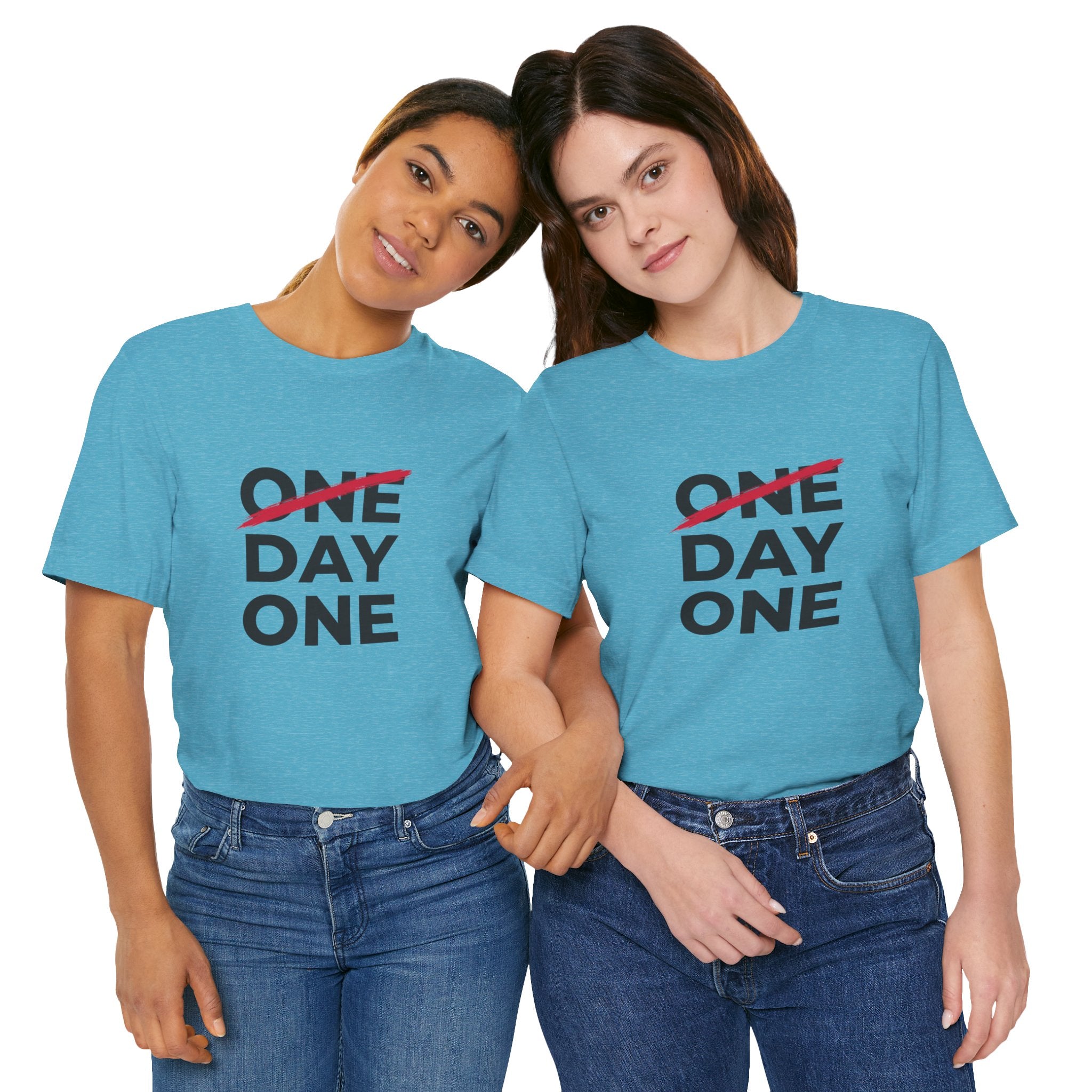 “Day One” Unisex Tee - Black Text