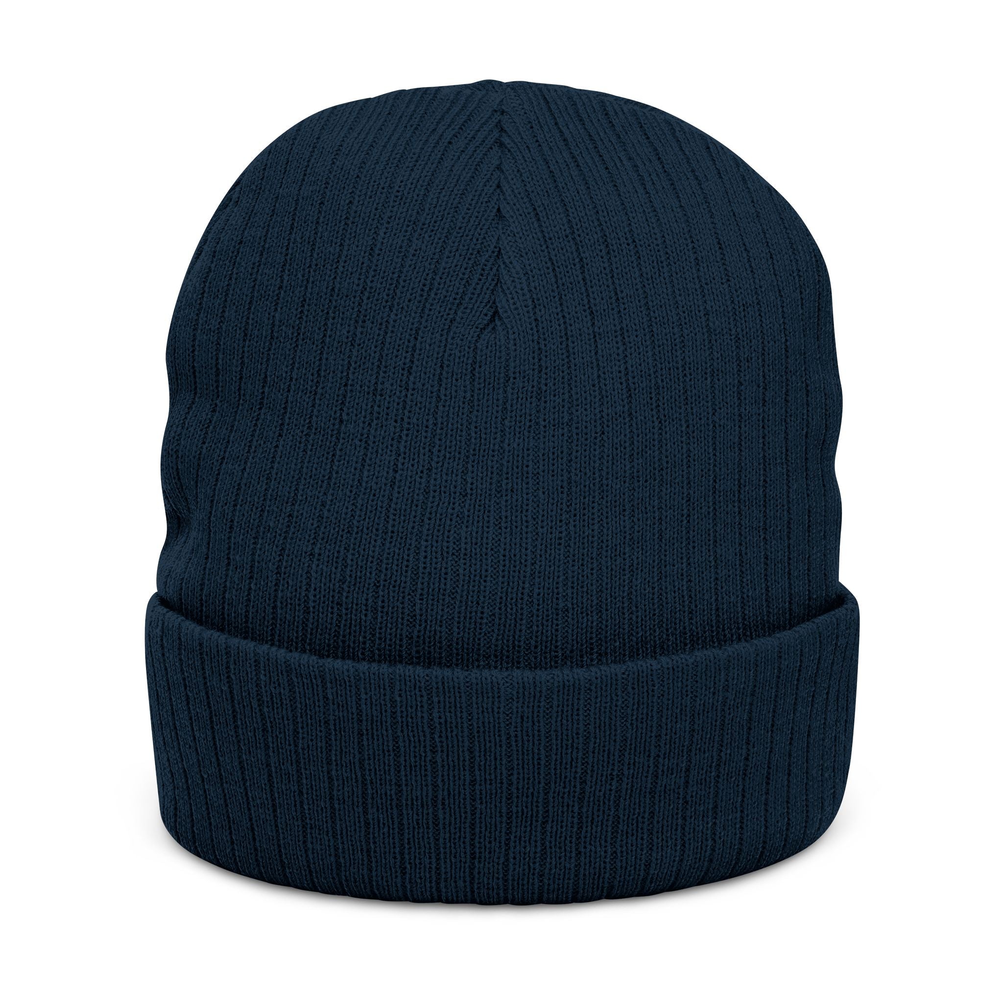 Custom Embroidered Patch Winter Hat — "Designed by You"  Ribbed Knit Beanie