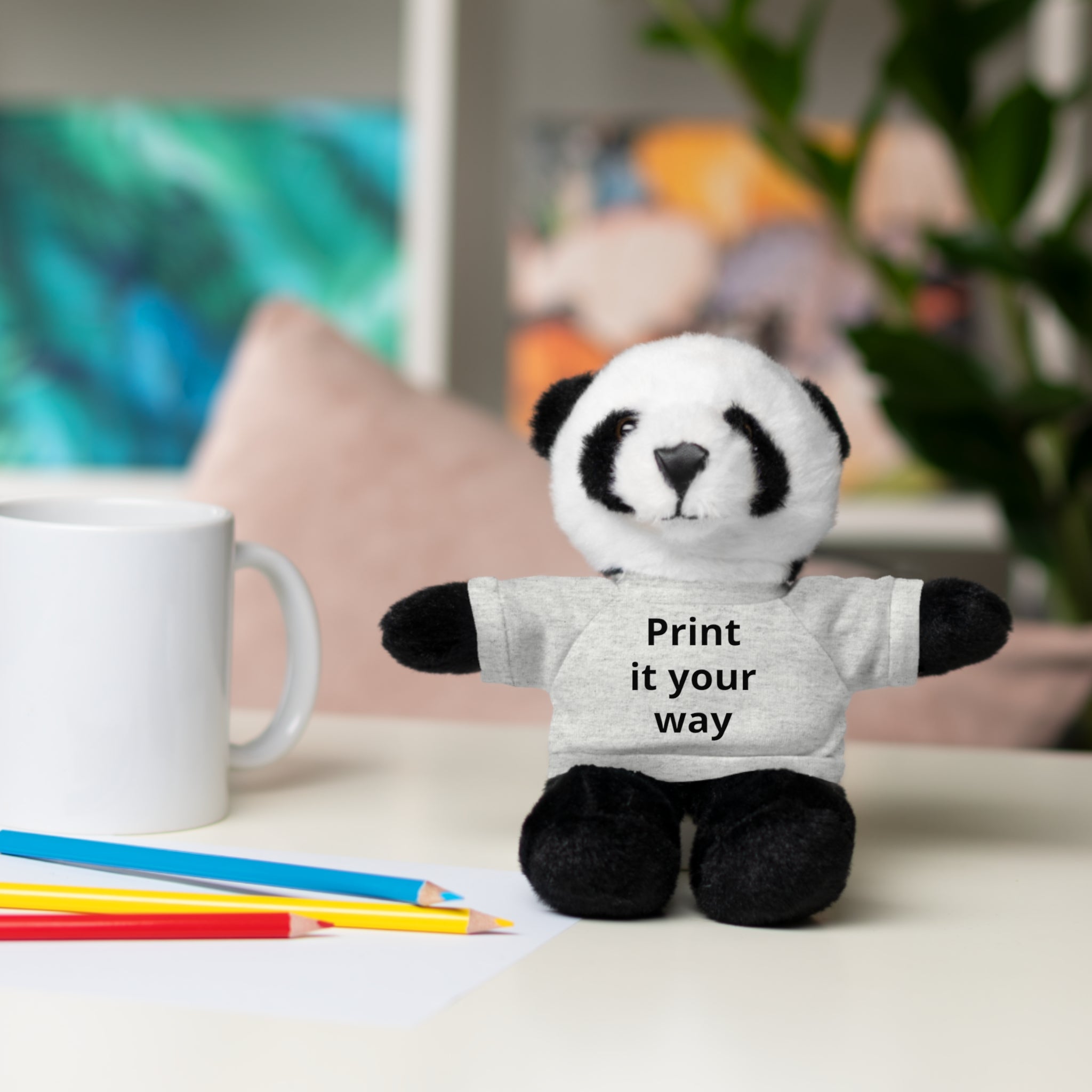 Custom T-Shirt Stuffed Animal  — Personalized with 'Print it your way' Tee