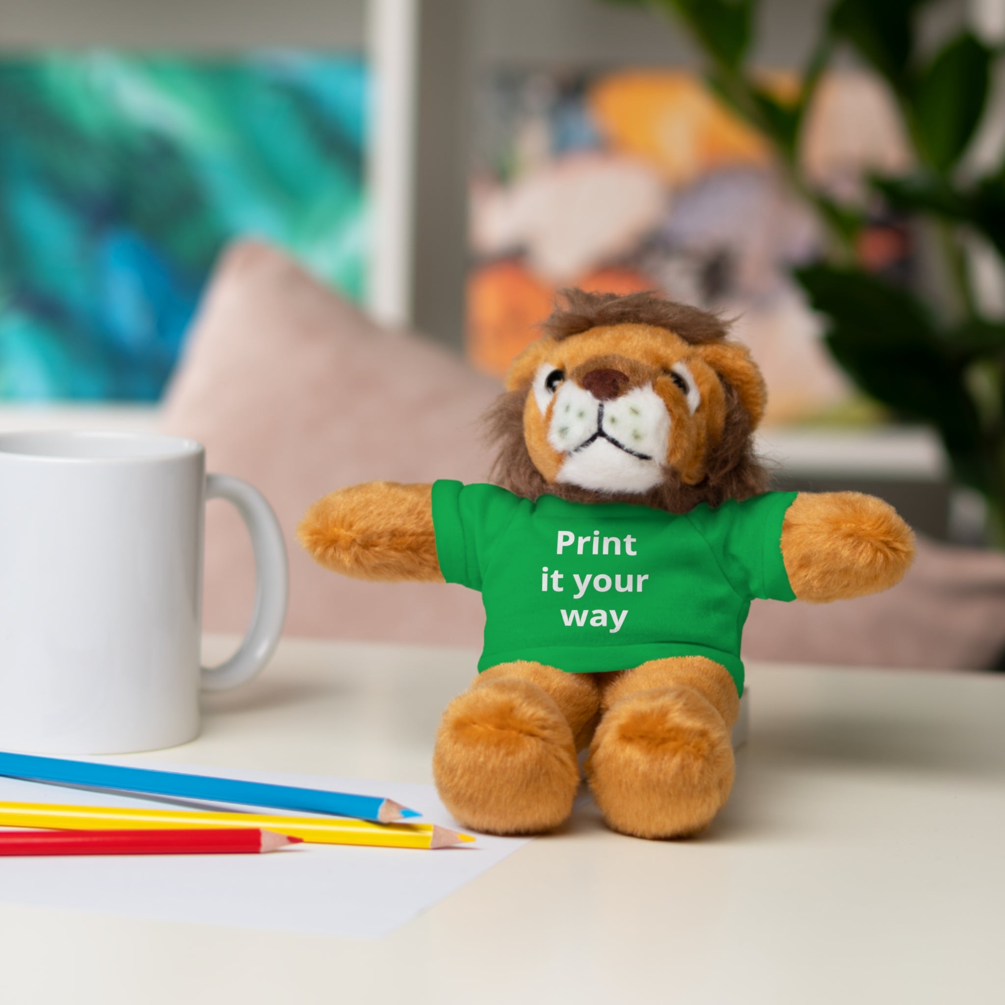Custom T-Shirt Stuffed Animal  — Personalized with 'Print it your way' Tee