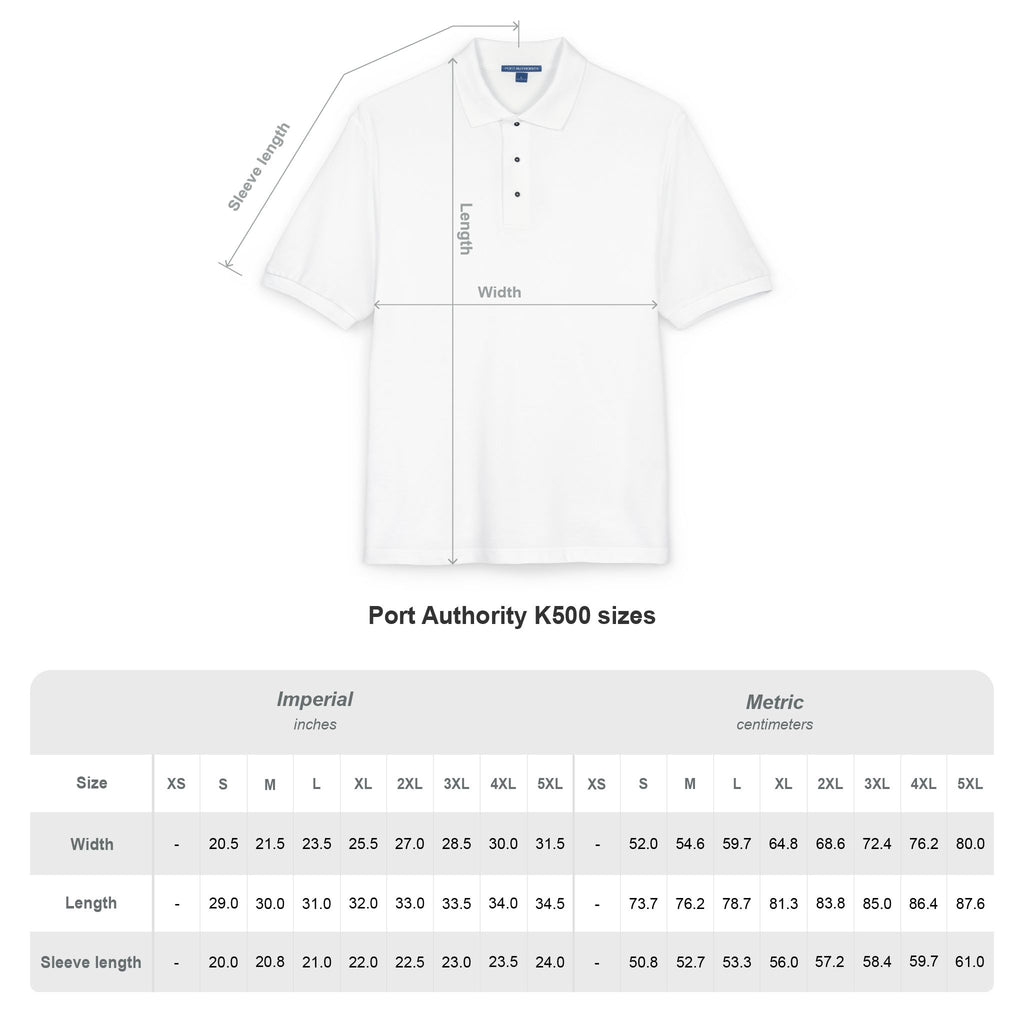 "Designed by You" — Embroidered Polo Shirt (Light text)