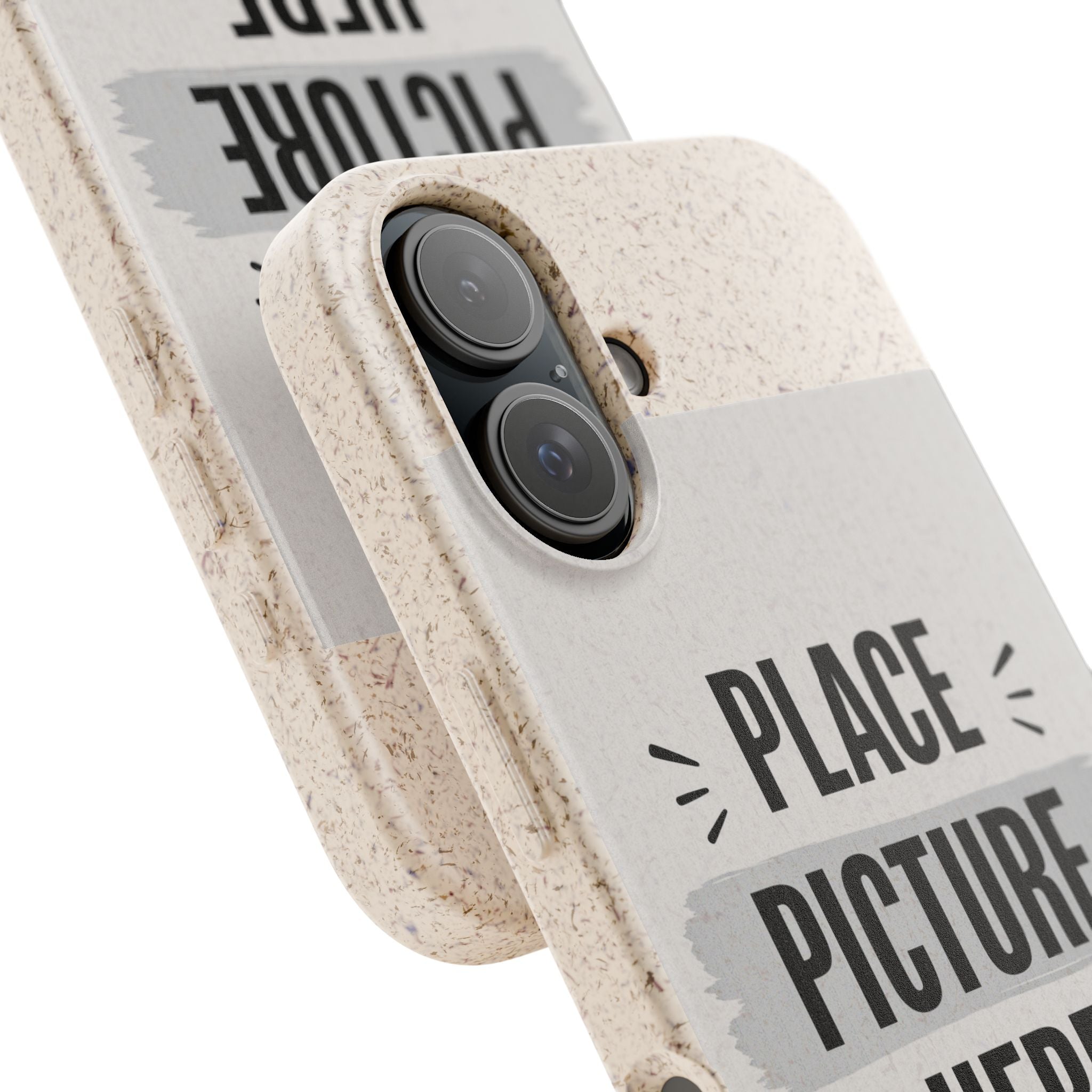 Biodegradable Phone Case — Eco-Friendly Customizable "Place Picture Here" Design