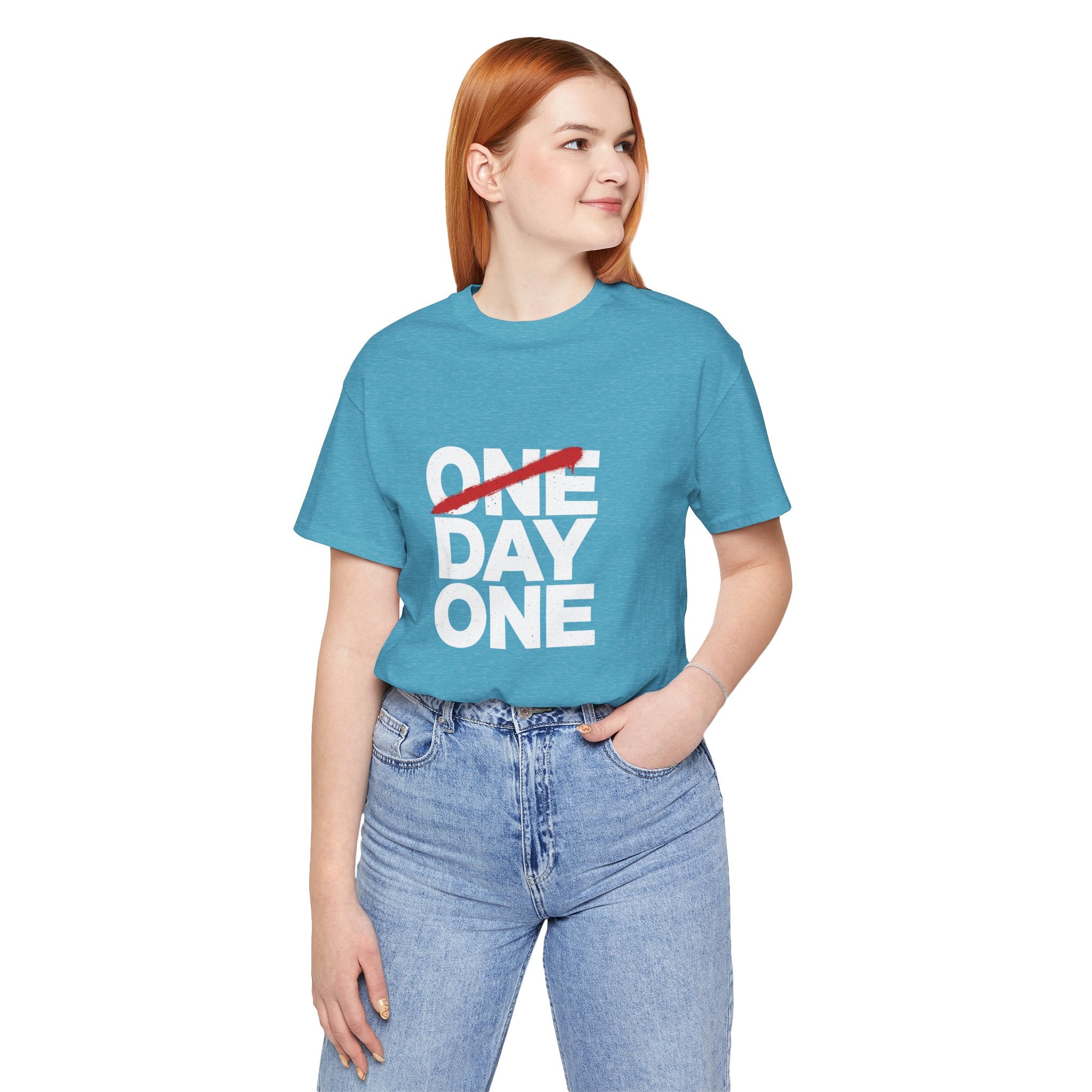 “Day One” Unisex Tee - White Text