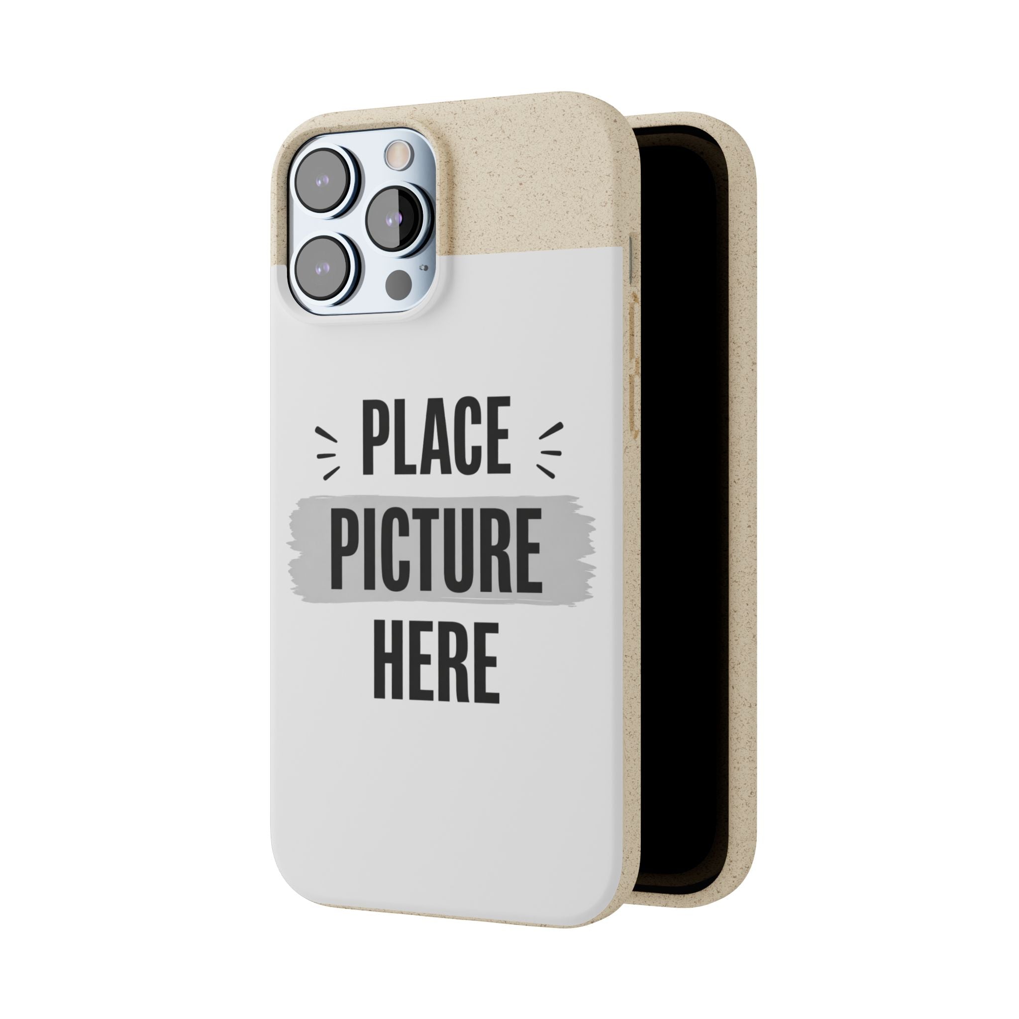 Biodegradable Phone Case — Eco-Friendly Customizable "Place Picture Here" Design