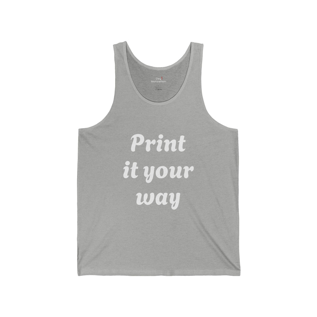 Custom Minimal Workout & Daily Grind Tee(text)  — "Designed by You" Tank Top