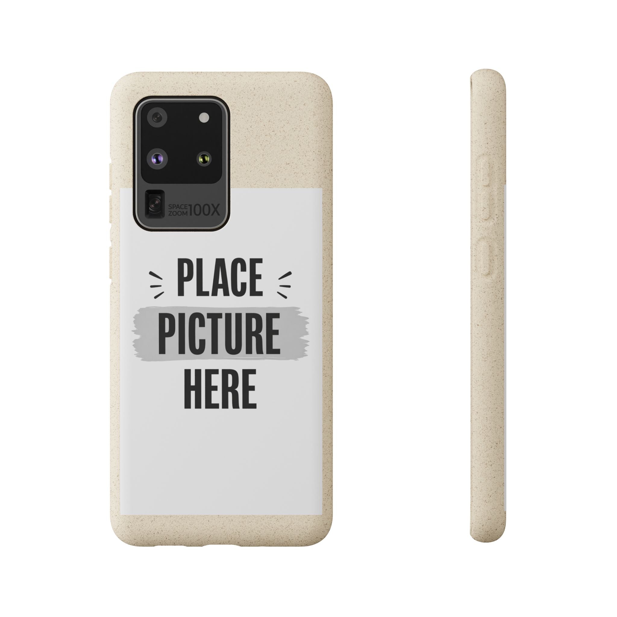 Biodegradable Phone Case — Eco-Friendly Customizable "Place Picture Here" Design