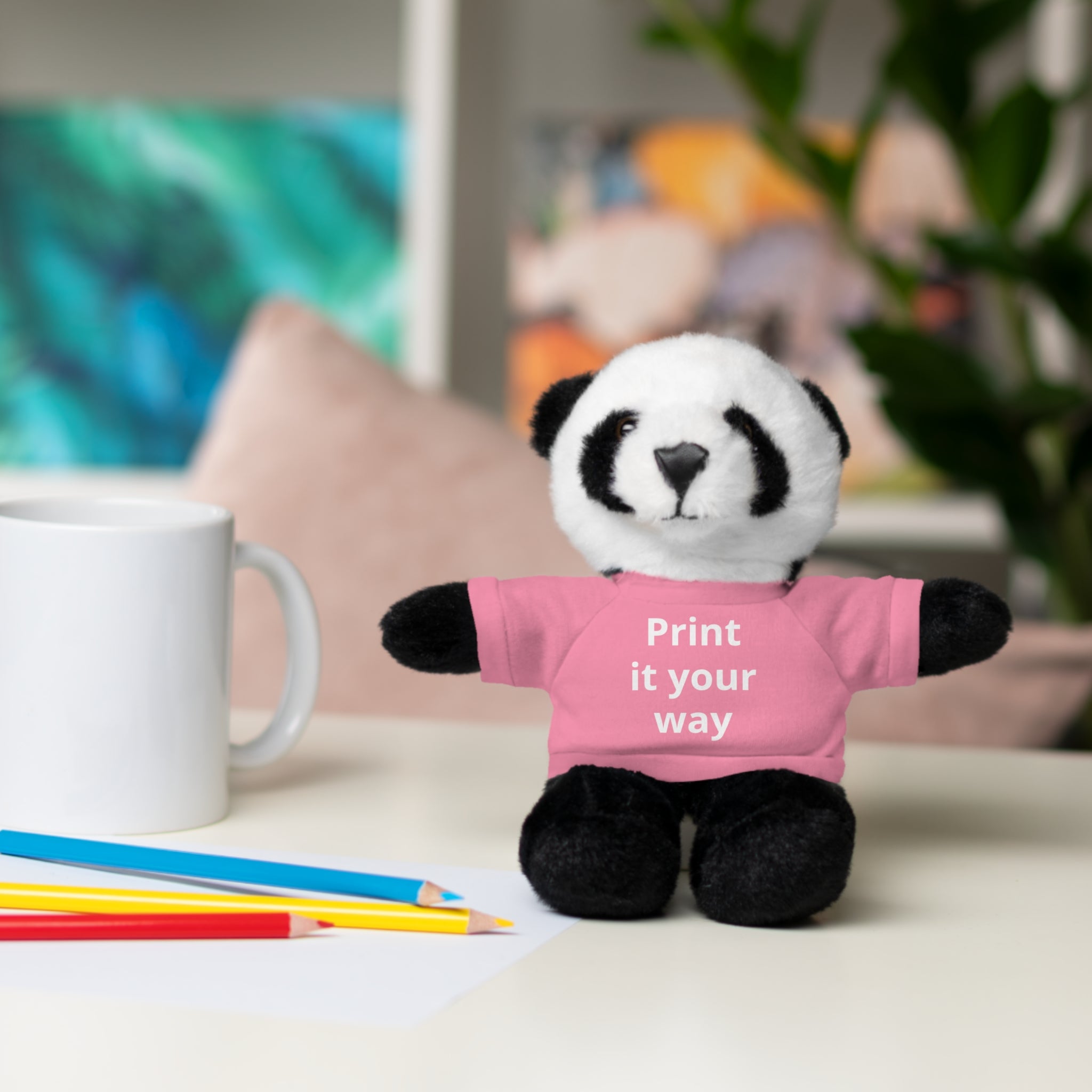 Custom T-Shirt Stuffed Animal  — Personalized with 'Print it your way' Tee