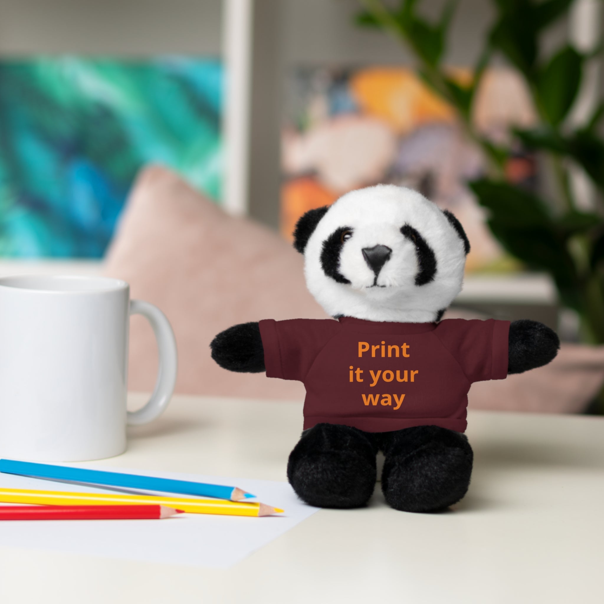 Custom T-Shirt Stuffed Animal  — Personalized with 'Print it your way' Tee