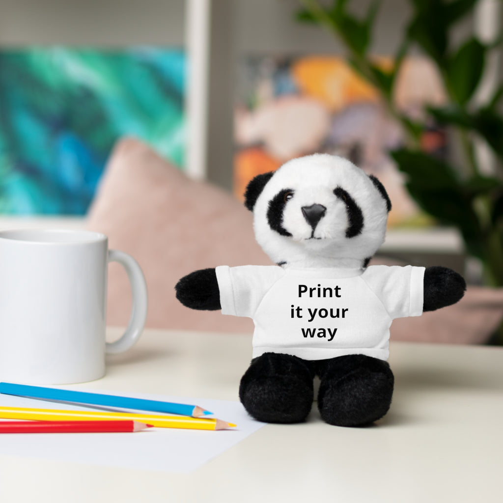 Custom T-Shirt Stuffed Animal  — Personalized with 'Print it your way' Tee