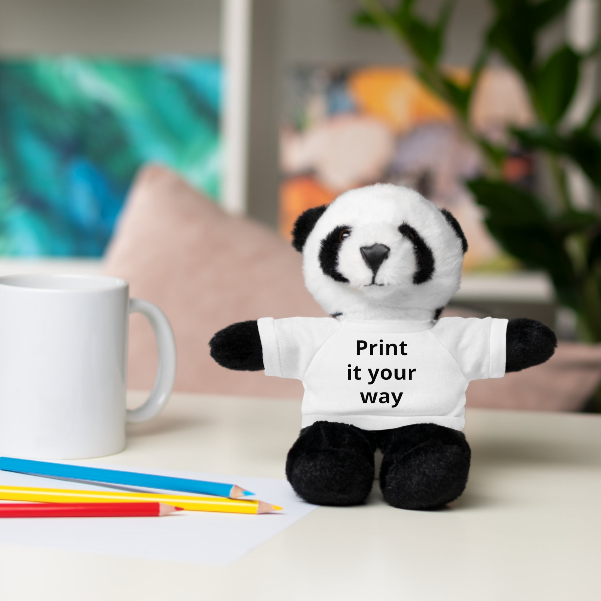 Custom T-Shirt Stuffed Animal  — Personalized with 'Print it your way' Tee