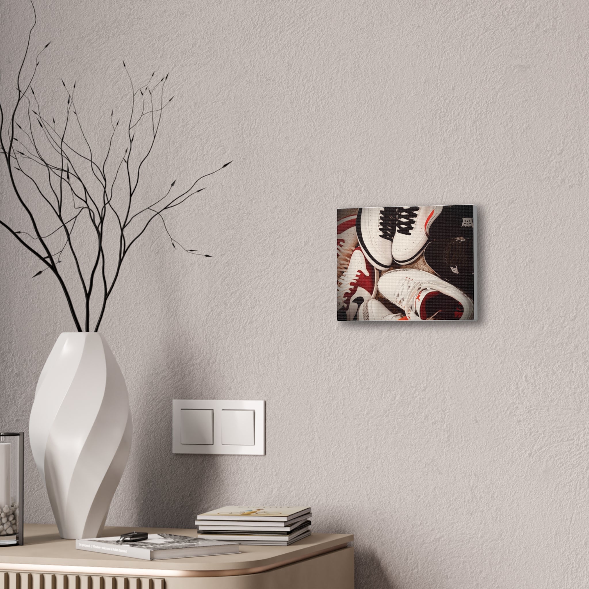 Sneaker Canvas Wall Art - Stretched 0.75" Shoe Print