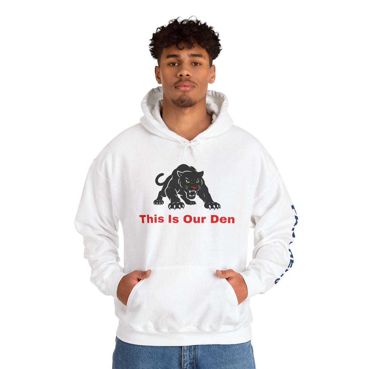 Panther Mascot Hoodie — "This Is Our Den" Team Spirit Sweatshirt