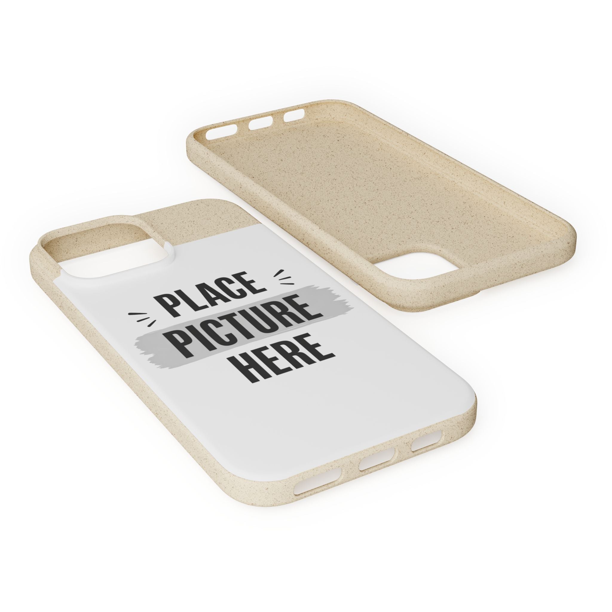 Biodegradable Phone Case — Eco-Friendly Customizable "Place Picture Here" Design