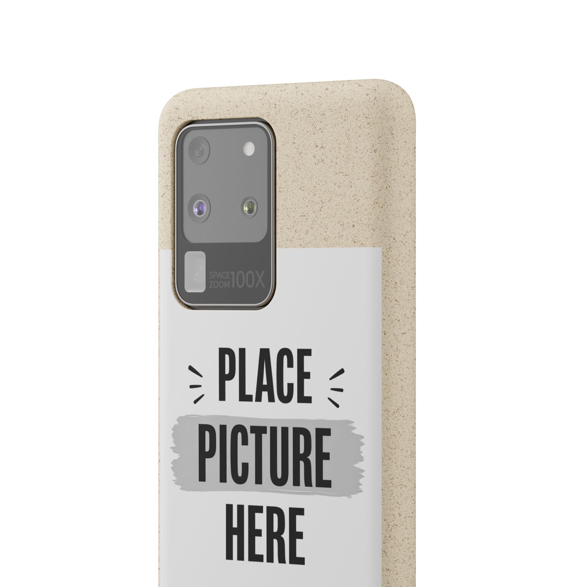 Biodegradable Phone Case — Eco-Friendly Customizable "Place Picture Here" Design