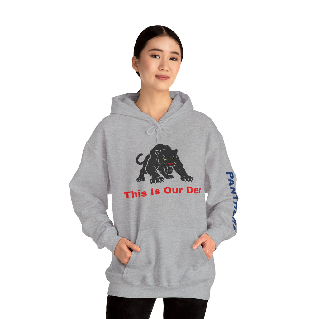 Panther Mascot Hoodie — "This Is Our Den" Team Spirit Sweatshirt