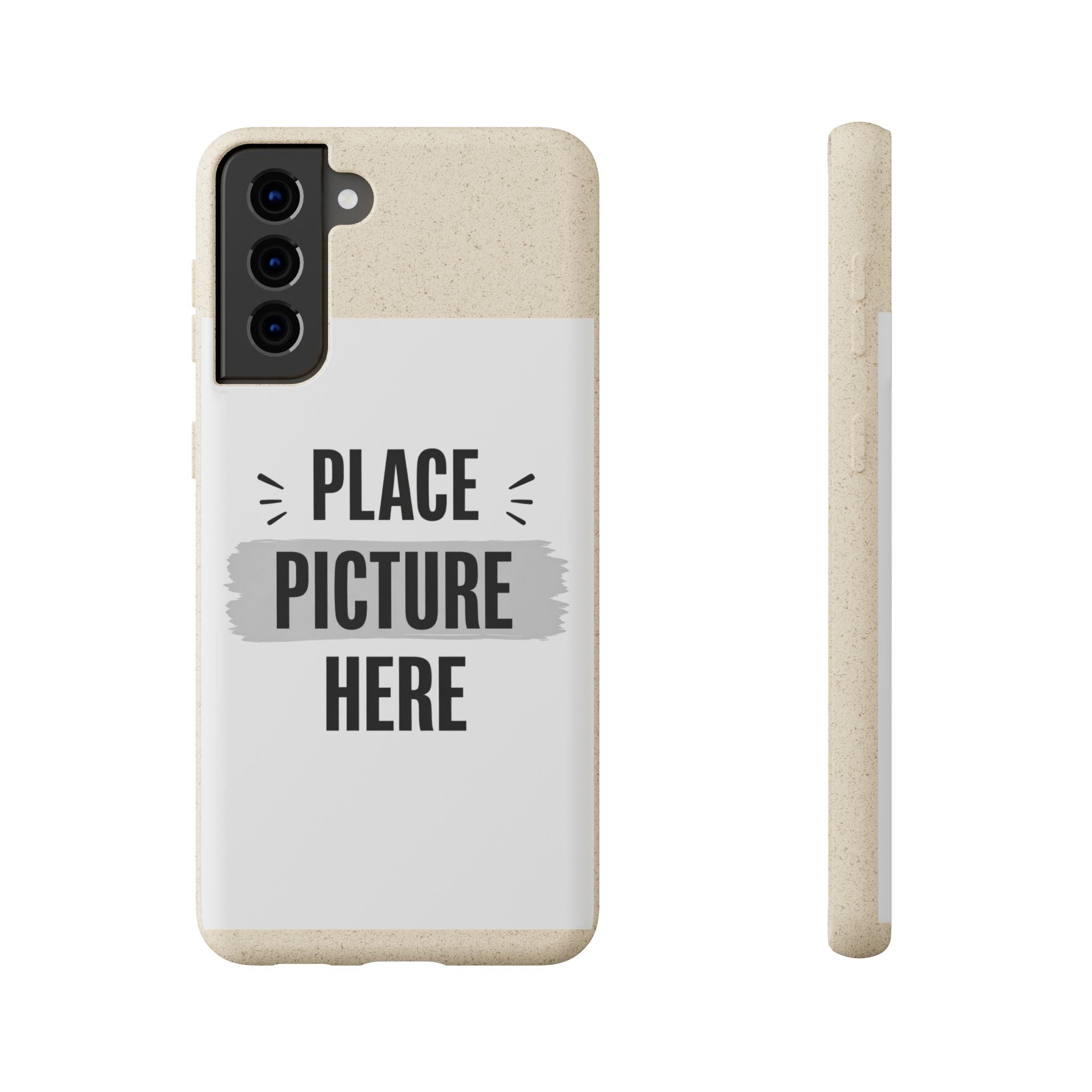 Biodegradable Phone Case — Eco-Friendly Customizable "Place Picture Here" Design