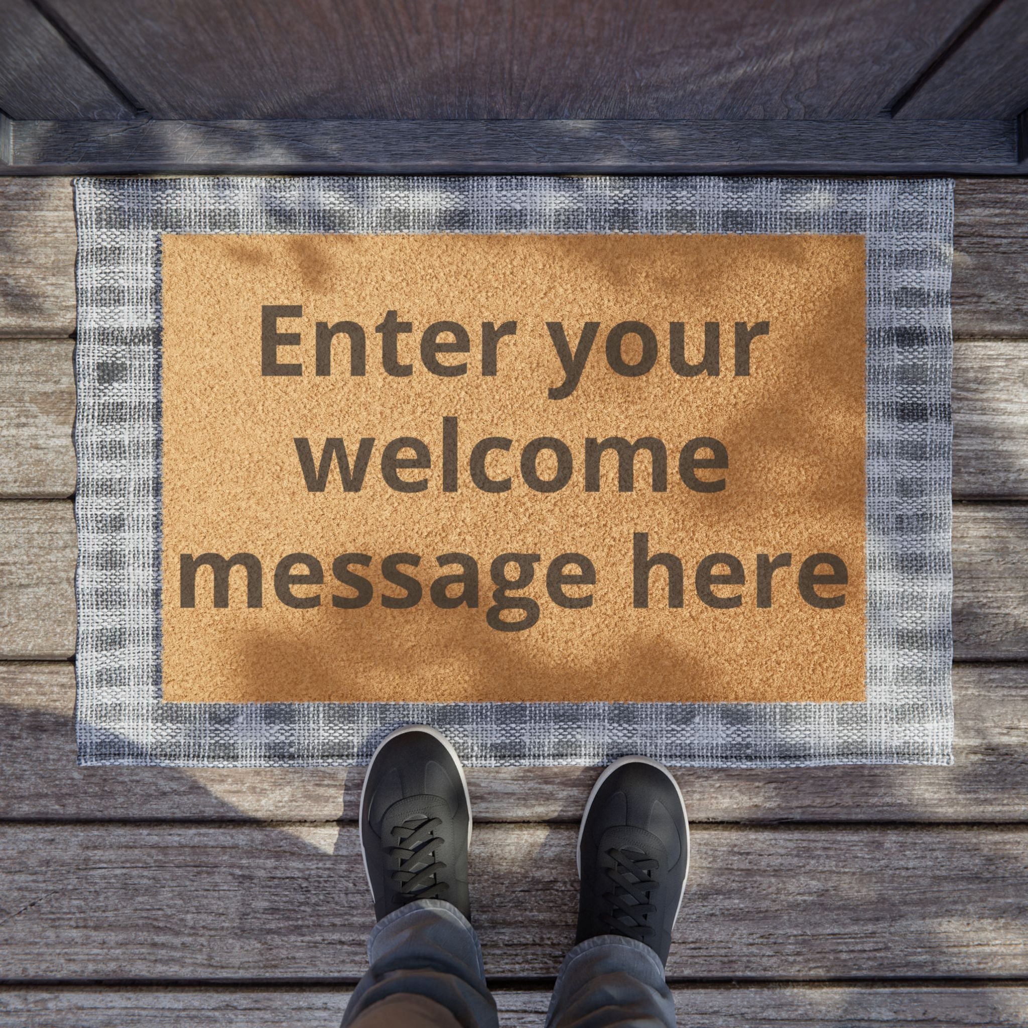 Personalized Text Welcome Mat