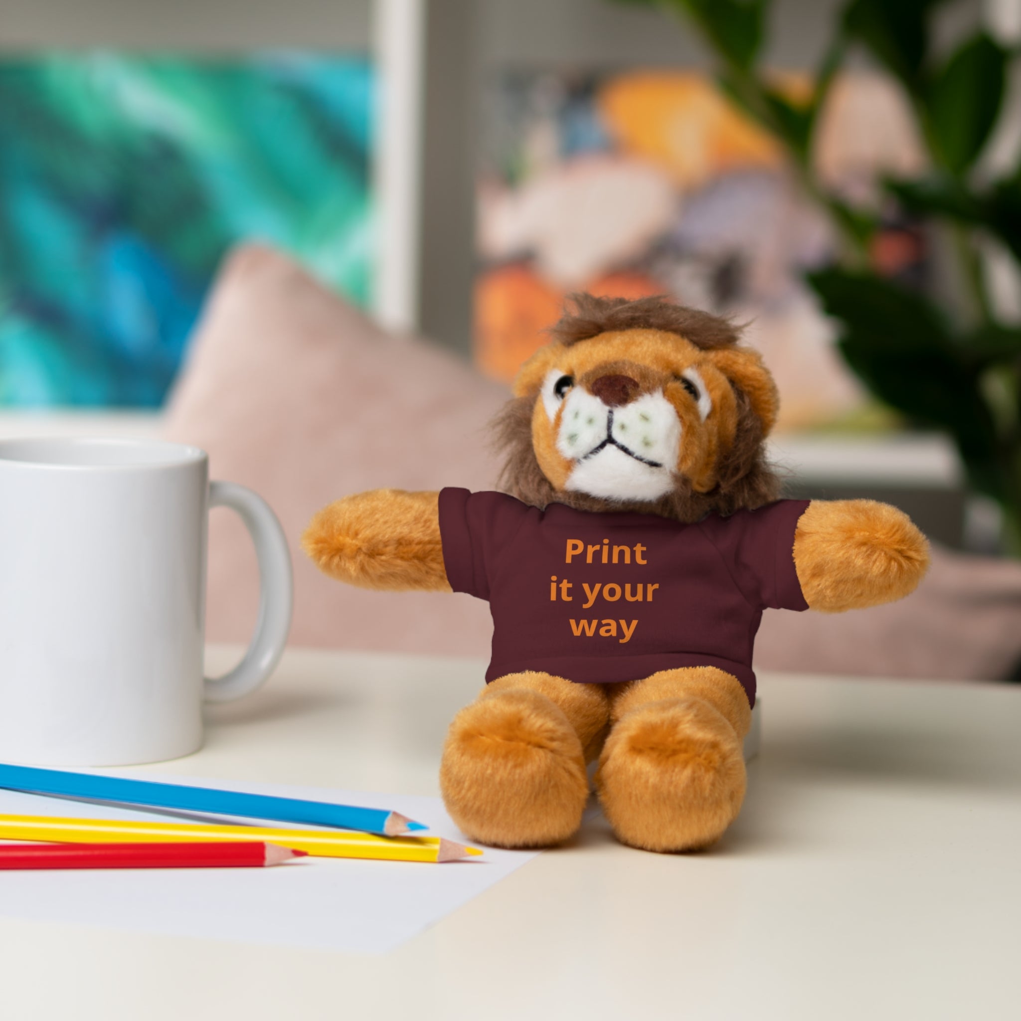 Custom T-Shirt Stuffed Animal  — Personalized with 'Print it your way' Tee