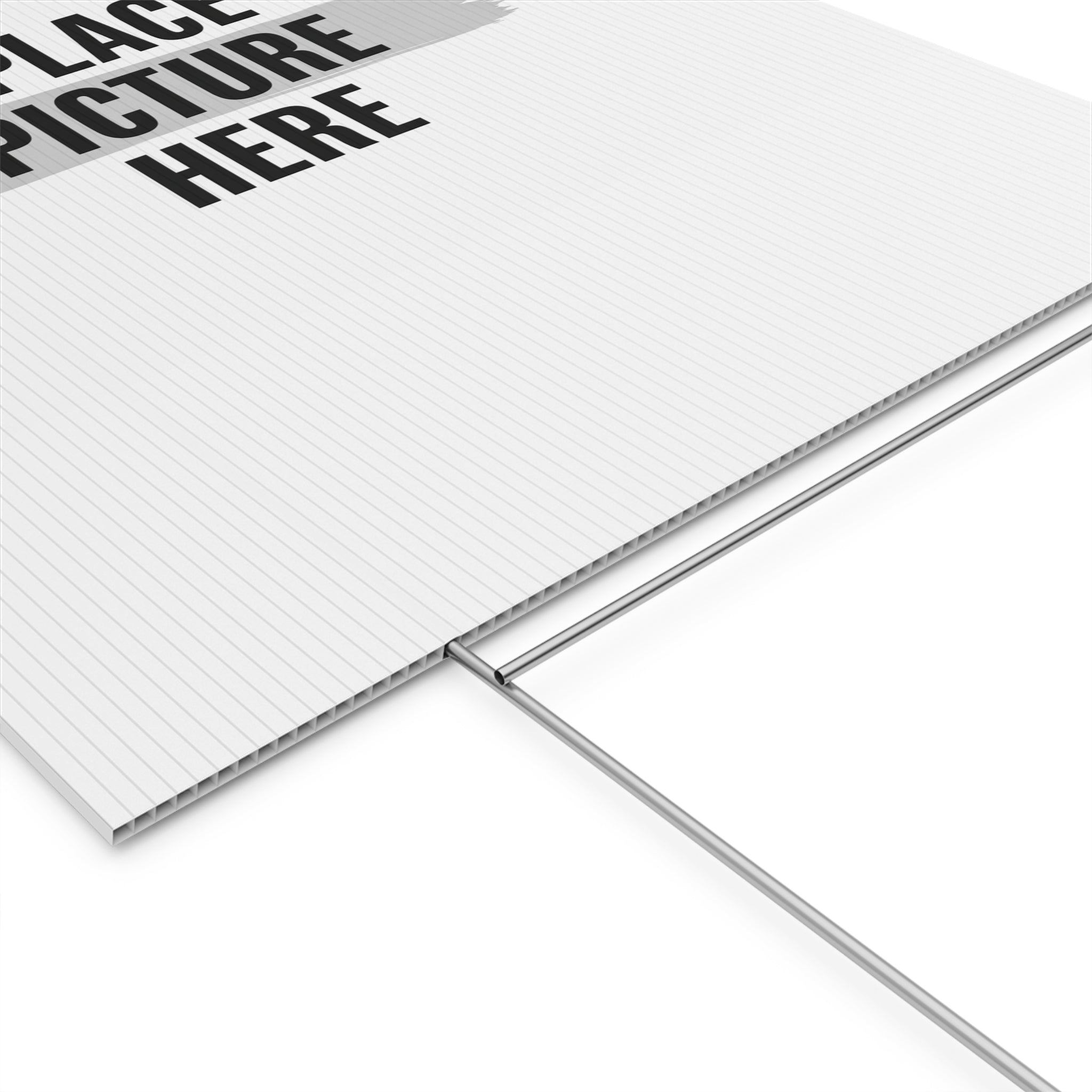 Customizable Plastic Yard Sign - 'Place Picture Here' Template