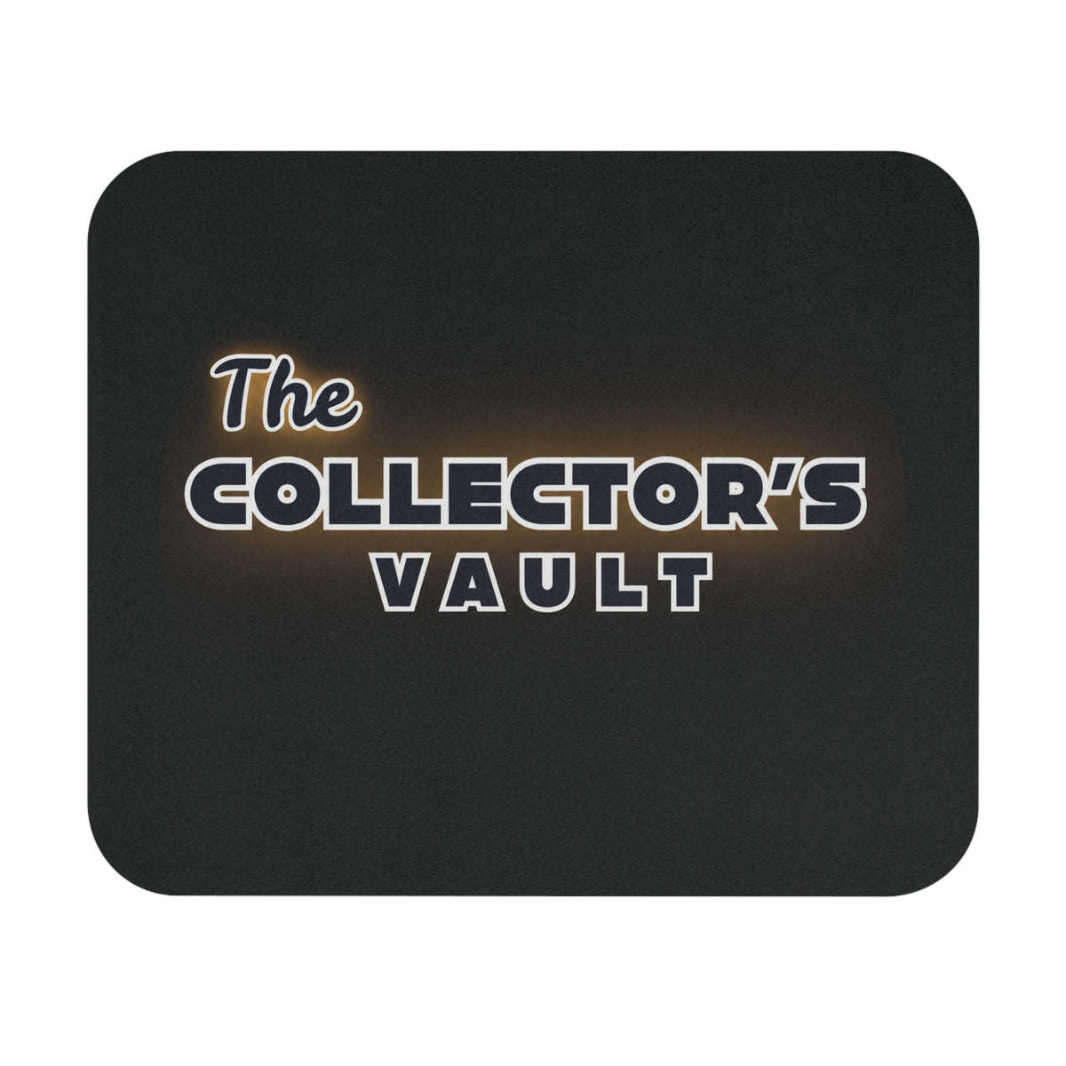 The Collector's Vault Mouse Pad — Retro Logo Desk Mat for Collectors