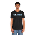 GOATED Graphic Tee — "GOATED" Light Blue Text T‑Shirt